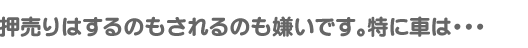 押売りは嫌いです。